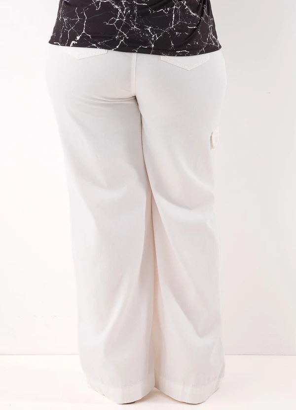 Marguerite - Calça Off White em Sarja 2