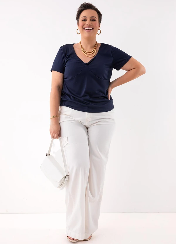 Marguerite - Calça Off White em Sarja 3