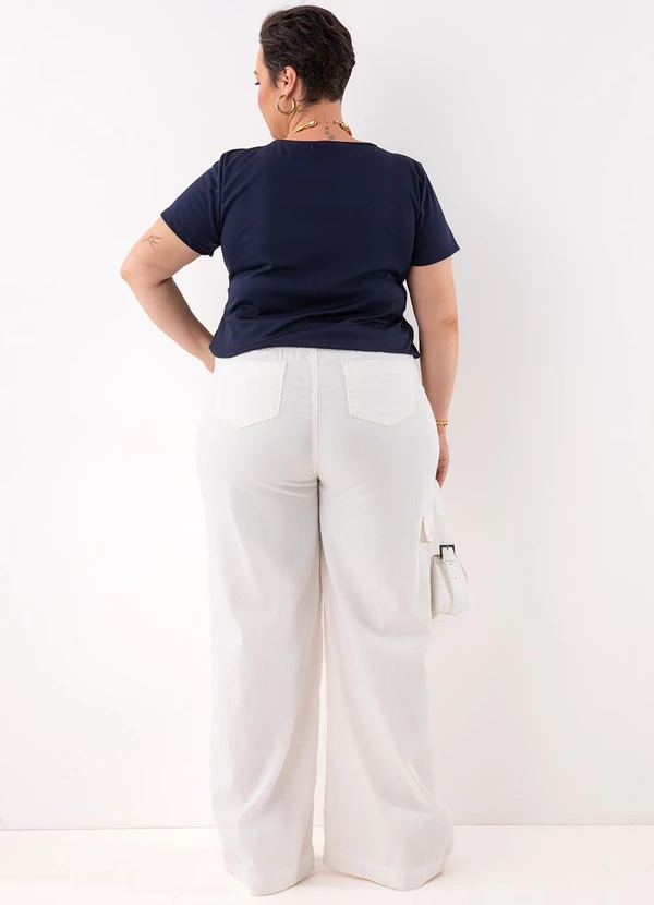 Marguerite - Calça Off White em Sarja 4