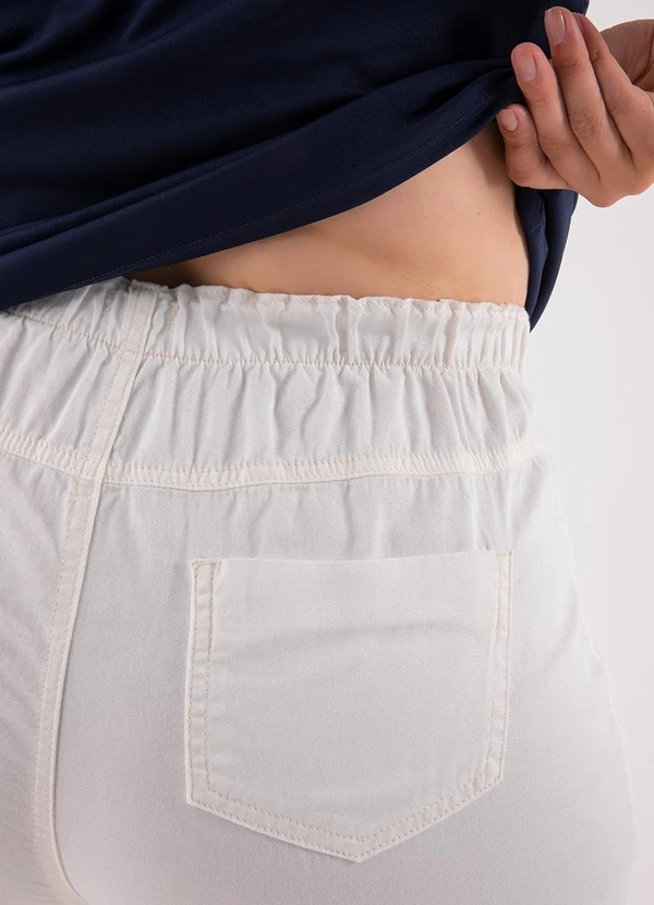 Marguerite - Calça Off White em Sarja 5