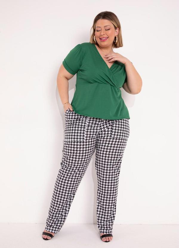 Marguerite - Calça Pied de Coq com Bolsos Plus Size 5