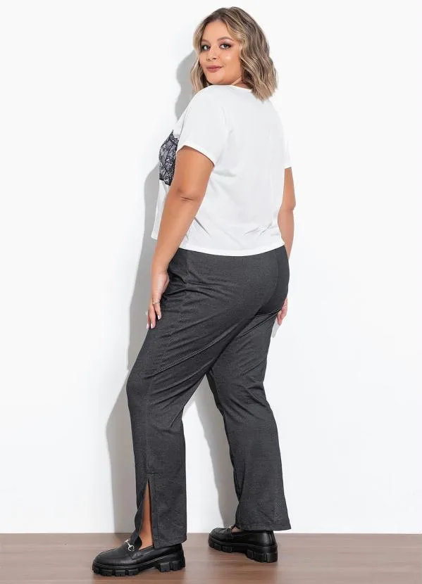 Marguerite - Calça Preta com Fenda Plus Size 4