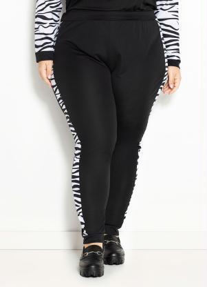 Cala (Preta) Jogger com Punhos Plus Size