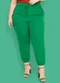 Marguerite - Calça Verde Bandeira Jogger com Bolsos Plus Size - variação: Verde Bandeira