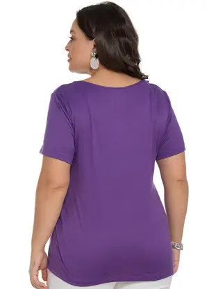 Secret Glam - Blusa Malha Feminina Roxo - SECRET GLAM