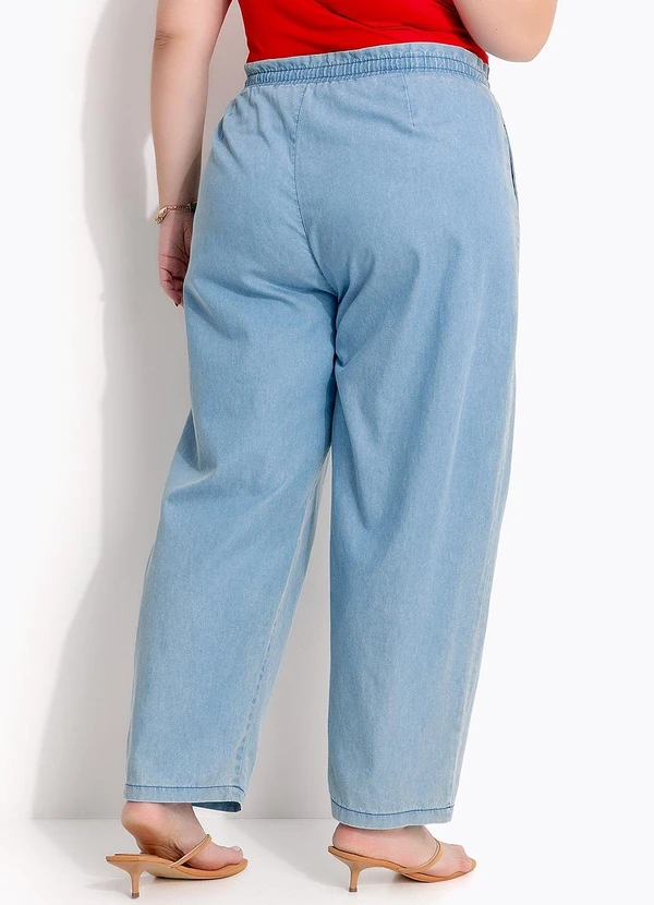 Marguerite - Calça Azul Claro em Jeans Leve 10