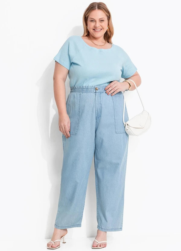 Marguerite - Calça Azul Claro em Jeans Leve 2