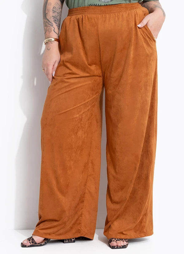 Marguerite - Calça Caramelo em Suede