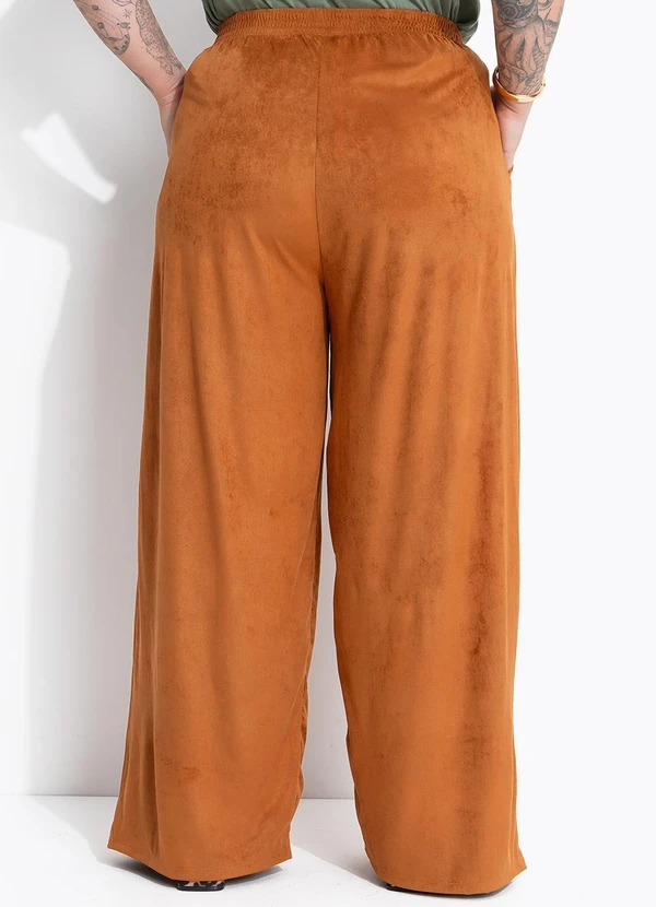 Calca caramelo em suede - MARGUERITE
