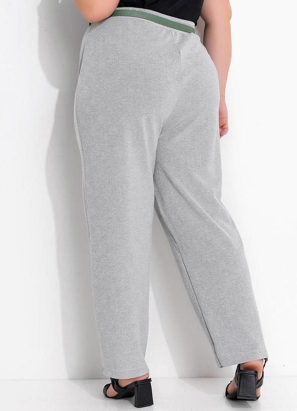 Marguerite - Calça Cinza Clara em Malha Piquet 2