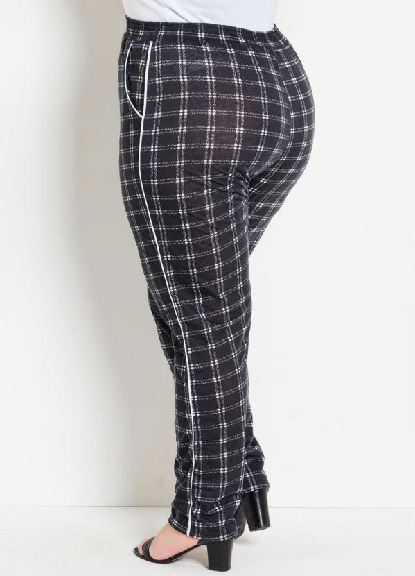 Marguerite - Calça Comfort Plus Size com Bolsos Xadrez 7