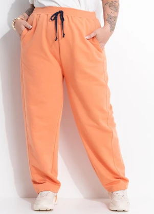 Marguerite - Calça Coral em Moletom sem Pelúcia - MARGUERITE