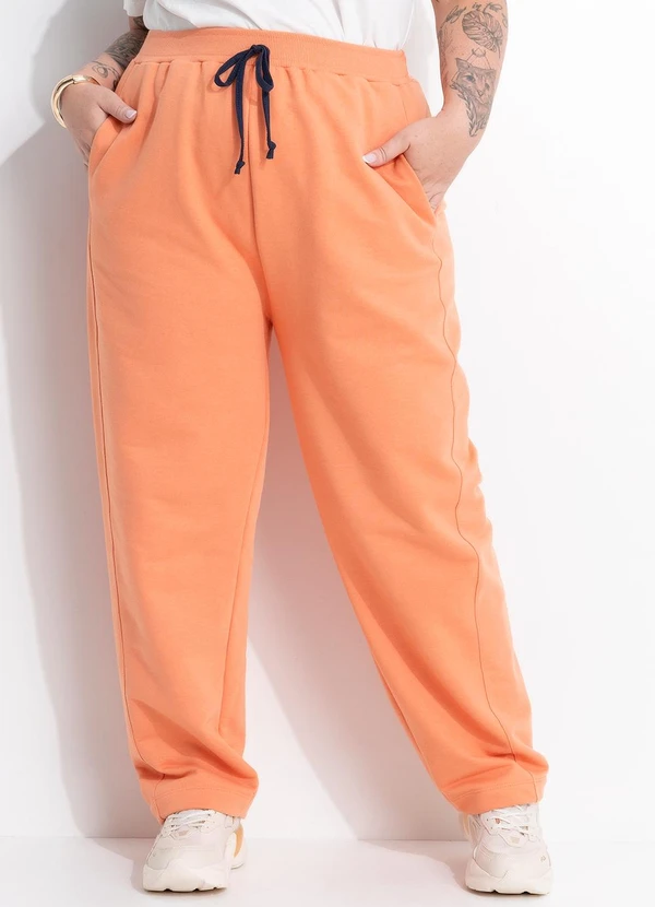 Marguerite - Calça Coral em Moletom sem Pelúcia 1