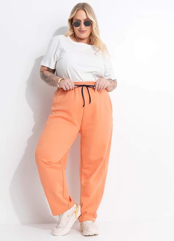 Marguerite - Calça Coral em Moletom sem Pelúcia 3