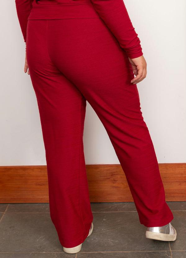 Lisamour - Calça de Moletom Rústico Vermelho 2