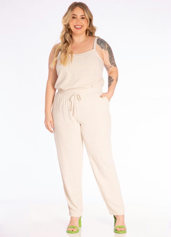 Lisamour - Calça em Viscolinho Off White 3