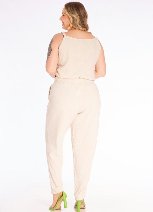 Lisamour - Calça em Viscolinho Off White 4