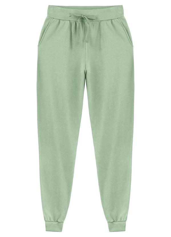 Marialícia - Calça Feminina de Moletom Jogger Verde