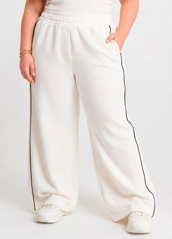 Dianna - Calça Feminina Pantalona Bege