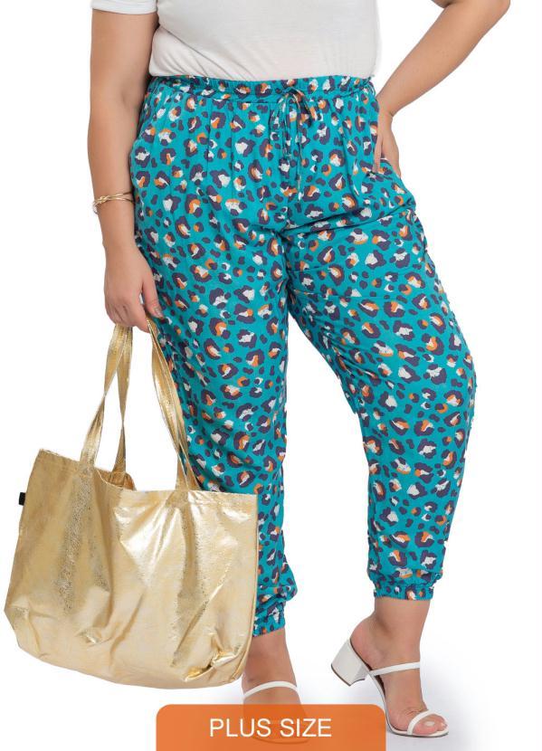 Miss Masy Plus - Calça Feminina Plus Size Andreia Azul