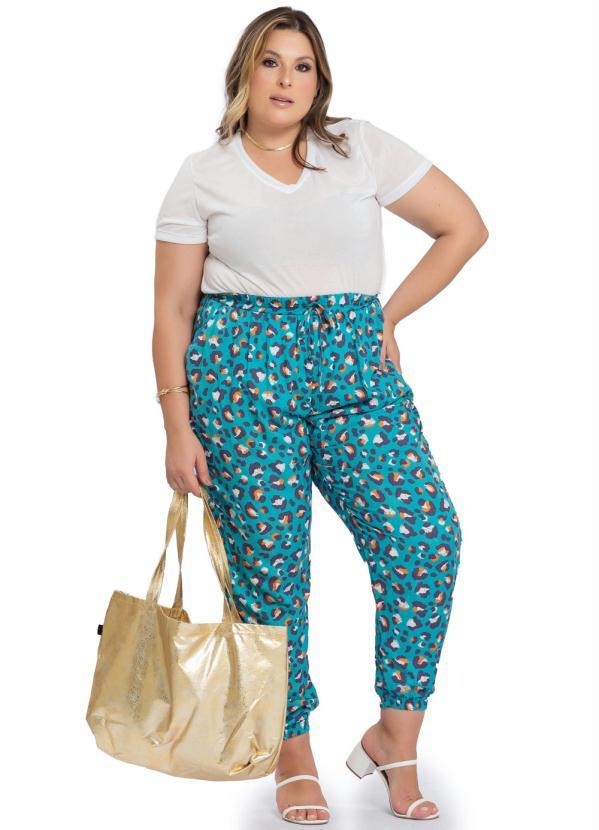 Miss Masy Plus - Calça Feminina Plus Size Andreia Azul 3