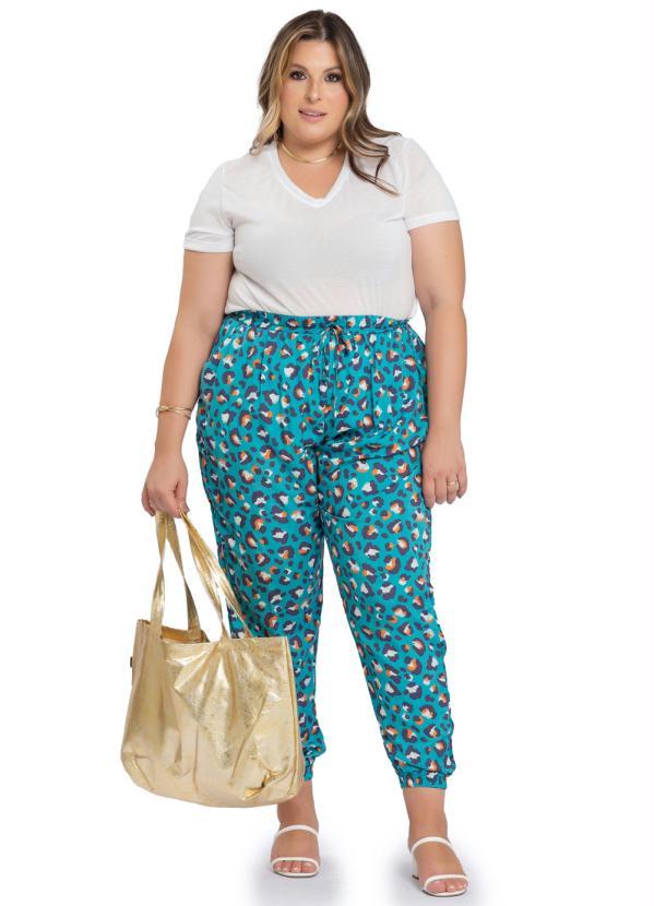 Miss Masy Plus - Calça Feminina Plus Size Andreia Azul 5