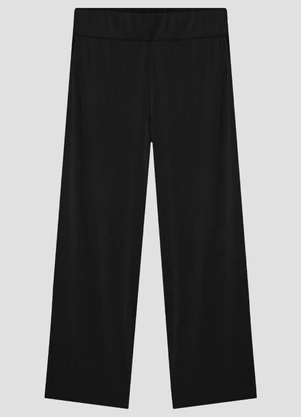 Cereja Rosa - Calça Feminina Plus Size Canelado Relevo Preto - CEREJA ROSA