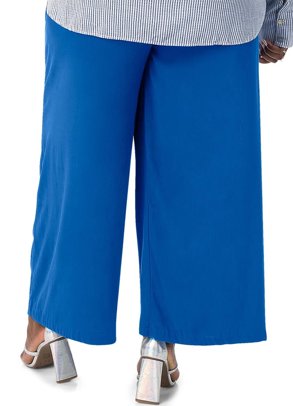 Secret Glam - Calça Feminina Plus Size em Viscose Azul 2