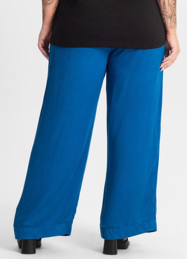 Secret Glam - Calça Feminina Wide Leg Azul 2