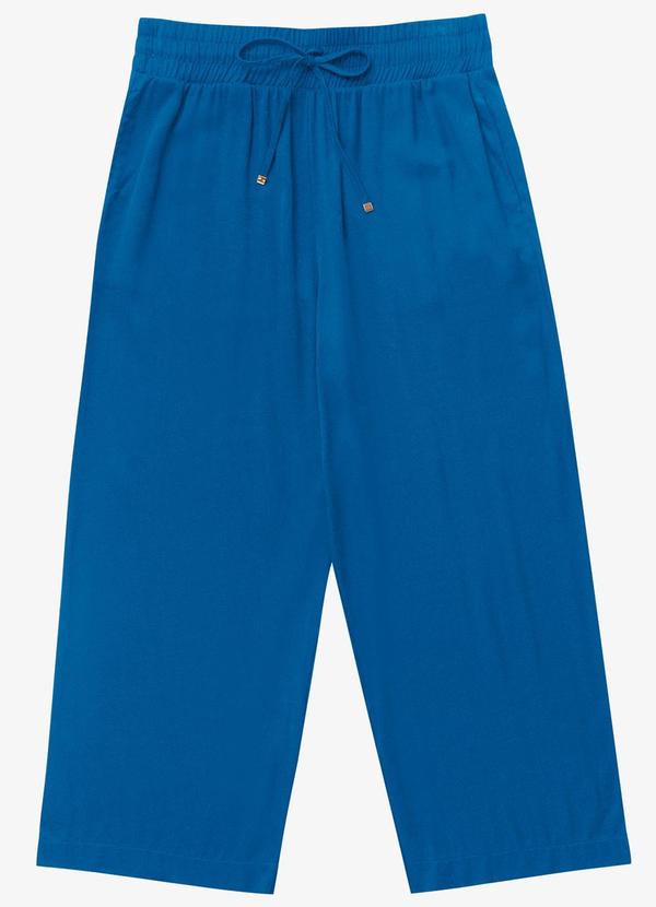 Secret Glam - Calça Feminina Wide Leg Azul 5