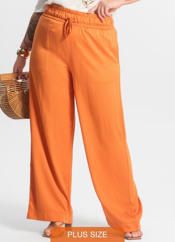 Secret Glam - Calça Feminina Wide Leg Laranja 1