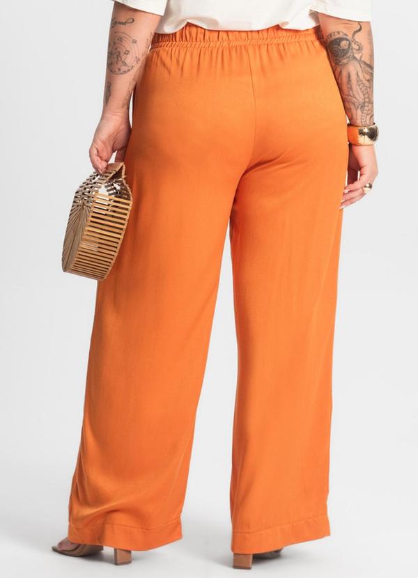 Secret Glam - Calça Feminina Wide Leg Laranja 2