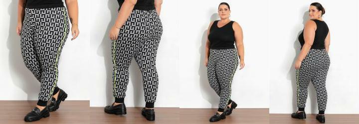 Cala Geomtrica com Filete Neon Plus Size