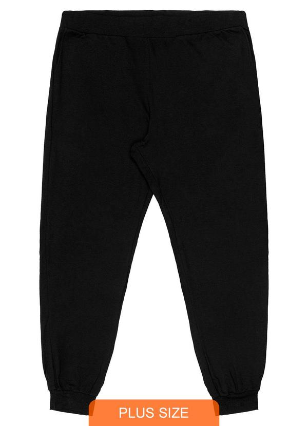 Secret Glam - Calça Jogger Feminina Plus Size Preto