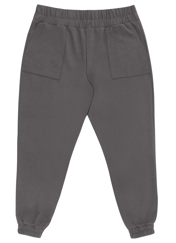 Secret Glam - Calça Jogger Piquet Plus Size Cinza