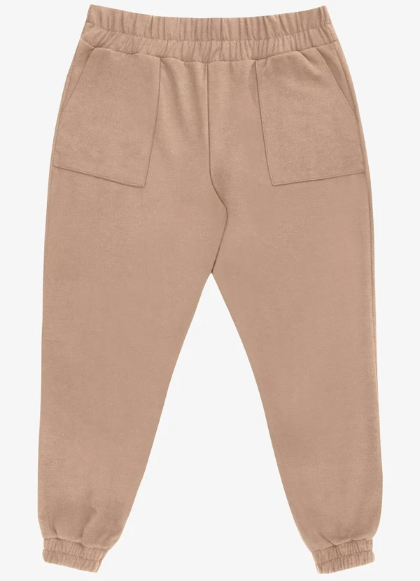 Secret Glam - Calça Jogger Piquet Plus Size Marrom