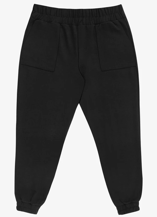 Secret Glam - Calça Jogger Piquet Plus Size Preto 3