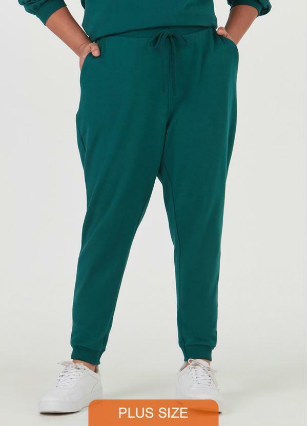 Malwee Plus - Calça Jogger Plus Size Feminina Verde