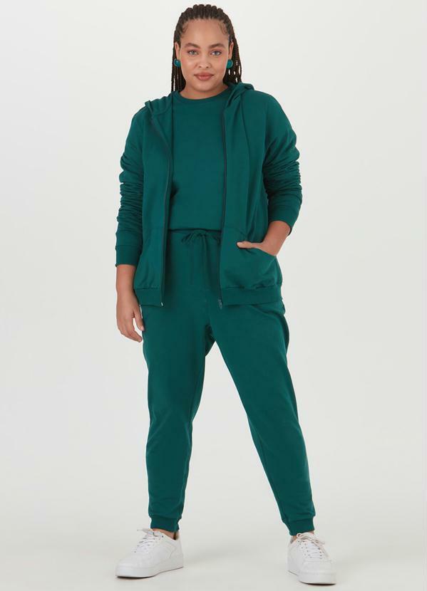 Malwee Plus - Calça Jogger Plus Size Feminina Verde 3