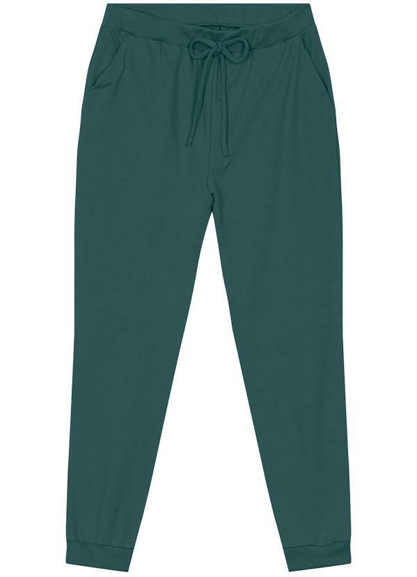 Malwee Plus - Calça Jogger Plus Size Feminina Verde 5