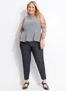 Cal�a Legging (preta) em denim