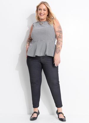Cal�a Legging (Preta) em Denim