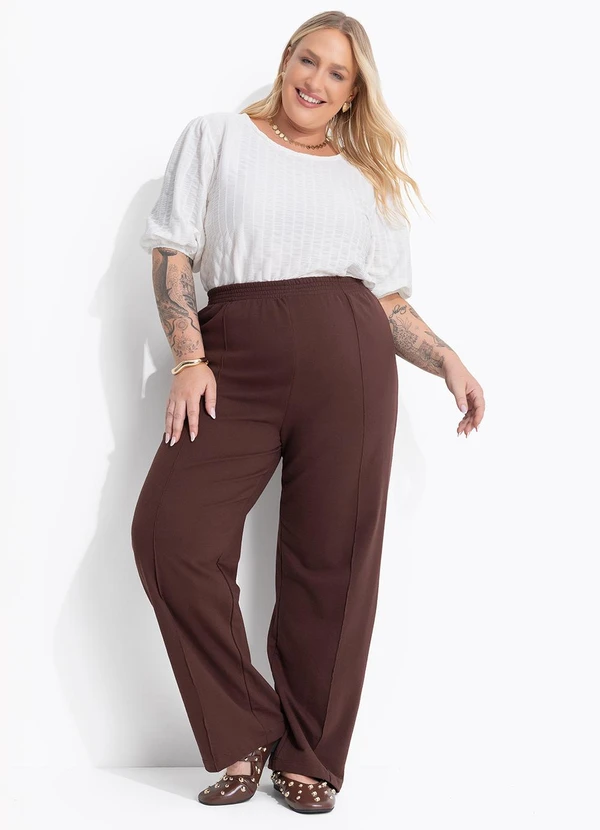 Marguerite - Calça Marrom em Moletom 2