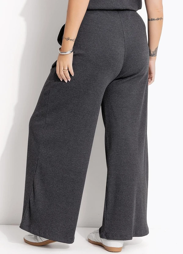 Marguerite - Calça Mescla Escuro em Canelado 2