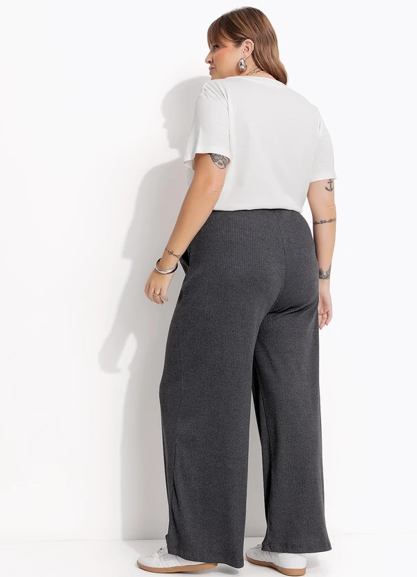 Marguerite - Calça Mescla Escuro em Canelado 5