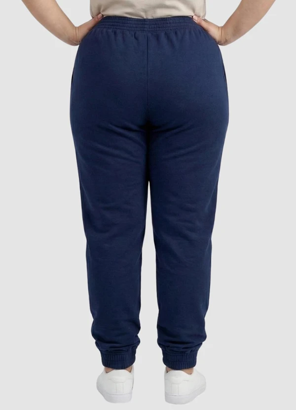 Yends Fashion - Calça Moletom Plus Size Elastico no Punho Azul 2