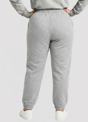 Yends Fashion - Calça Moletom Plus Size Elastico no Punho Cinza - YENDS FASHION