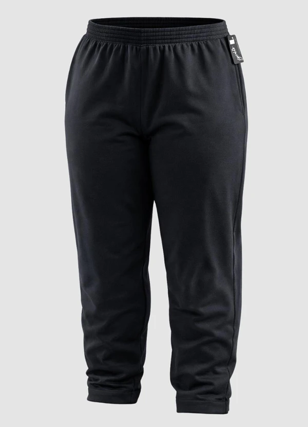 Yends Fashion - Calça Moletom Plus Size Punho Bainha Preto 3