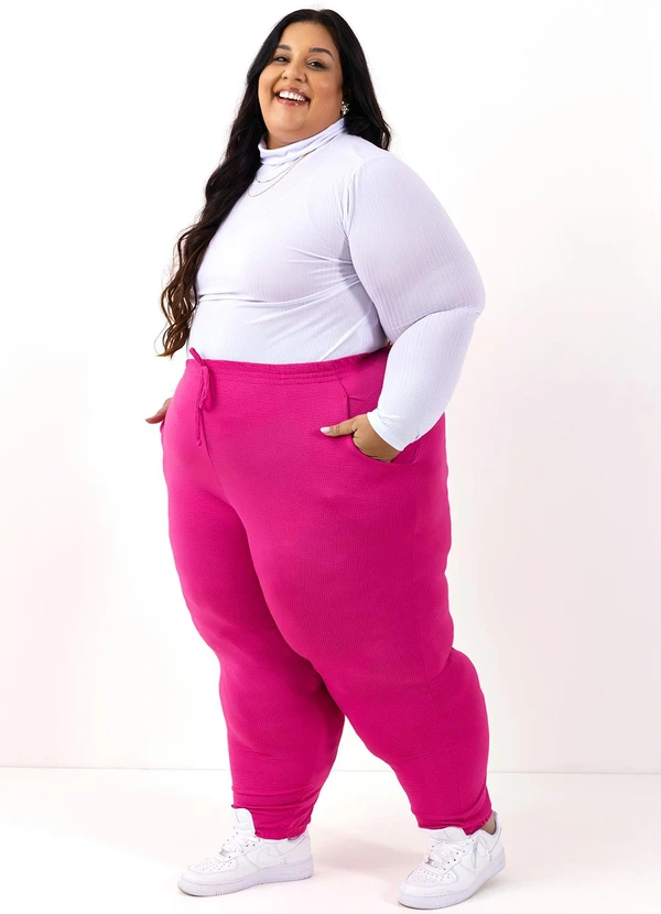 Marguerite - Calça Pink em Malha Anarruga 7