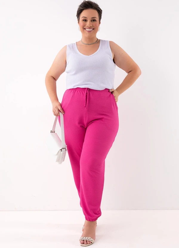 Marguerite - Calça Pink em Malha Anarruga 4